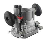 LatoYard 65mm Plunge Router Base for Trimming Machine for Power Tool, Adjustable Steel Cam Lock, for Precision Aluminum Bushings, Guide Rods, Rubber Handle, Silver+Black Hand Tools