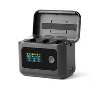 LatoYard ABS Charging Hub for 13 for Battery Dual Slot 20W ABS Charging | 24W total power, LED screen status, 0-80% in 35min, dual slot, for usb-c input for travel