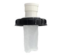 LatoYard Acid Alkali IBC Tonne Lid with Filter, DN150 for Black for Plastic Cover Rainwater Harvesting Systems