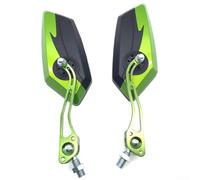 LatoYard Aluminum Alloy Motorcycle Mirror Red Blue Green Gold(Green)