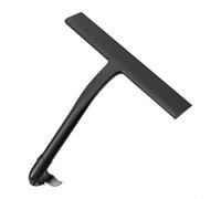 LatoYard Bathroom Silicone Squeegee For Glass Shower Doors, Mirrors And Tiles With Round Non-Slip Grip And Easy Storage Hook(Black)