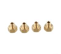 LatoYard Brass Gas Cylinder Adapter Kit 4 Pieces, 1/2 Turn Right to 1/4 Turn Left Thread for Camping Stoves and Barbecue Accessories