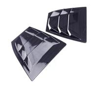 LatoYard Car Rear Window Louver Shutter Cover Trim 3 Axela 2014-2018, Gloss for Black for Plastic Quarter Glass Blinds Decor
