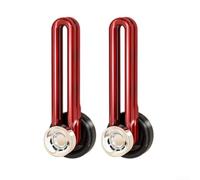 LatoYard Clear Plastic Hooks 19cm Rustproof for Bathroom(Black and Red)