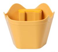 LatoYard Coffee Knock Box ABS Espresso Grounds Container with Tamping Stand - Shock Absorbent for barista Accessory for Home Cafe - 450ml Capacity Black(Yellow)