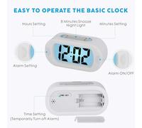 LatoYard Digital Alarm Clock for Kids with Large LCD Display, Snooze & Night Light - Compact Travel Size, 12/24 Hour Format, Battery or USB Powered Radiant Heaters Part