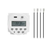 LatoYard Digital Timer Switch 12V 16A with LCD Display, Programmable Weekly Relay for DC/AC, Waterproof Cover, 16 On/Off Settings, for Lamps Water Heaters Sprayers Radiant Heaters Part