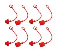 LatoYard for ISO7241-B Hydraulic Quick Connector Dust Cap, Red Rubber Male Female Cover, 4 Pack for 1/4 to 1 Inch Fittings