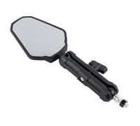 LatoYard for Motorcycle Rearview Mirrors 2pcs, Degree Rotating Folding Design with Directional Ball, High ABS and Aluminum Alloy, for Black