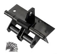 LatoYard Heavy Duty Automatic Self-Closing Door Hinge 304 Stainless Steel Spring Closer for Front Home Office School Hotel Silver(Black)