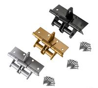 LatoYard Heavy Duty Automatic Self-Closing Door Hinge 304 Stainless Steel Spring Closer for Front Home Office School Hotel Silver(Silver)