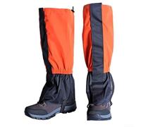 LatoYard Hiking Gaiters Waterproof Heavy Duty Snow Protectors for Boots - Windproof Leg Warmers with Adjustable Straps for Hunting Skiing Mountaineering 18 Inch(orange)