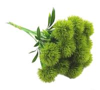 LatoYard Lightweight Artificial Puff Flower Bouquet Single Stem Plastic Floral Decoration for Holiday Event Display Green 27cm(Green)