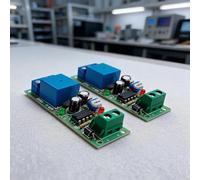 LatoYard NE555 Time Delay Relay Module 2PCS DC12V Adjustable Timer Switch 0-60 Seconds 10A 250V AC Load Control with Power and Action LEDs