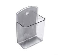 LatoYard No Drill Wall Mounted Remote Control Holder, Storage Box for TV AC Remotes Pens, Multi-Purpose Organizer for Home School Office,(Transparent)