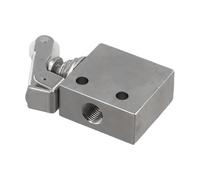 LatoYard Pneumatic Mechanical Valve 2 Position 3 Way with Roller Lever, TAC2-31V Air Control Switch, 84mm Port, Alloy Body