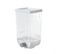 LatoYard PP Wall Mounted Food Storage Container for Bulk Cereals Oatmeal Flour Rice 1.5L Dispenser Organizer(1L white)