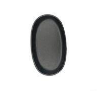 LatoYard Pre-Seasoned Oval Cast Iron Skillet 27cm Grill Pan(C)