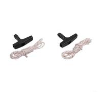 LatoYard Replacement 4mm Pull Cord 6ft Length with Comfort Grip Handle for Chainsaw Leaf Blower Mower Power Equipment Maintenance 2 Pack