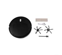 LatoYard Robot Vacuum Cleaner 5-in-1 with Mopping Function Powerful Suction Air Purification Voice Control for Home Cleaning 28x28cm(IS25 is Black)