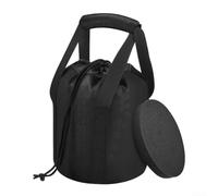 LatoYard Shot Put Bag Heavy Duty Carry Case for 6-16lbs Balls with Foam Pad - Adjustable Strap Oxford Storage Tote for Track Field Training Black 6x9.8 Inch