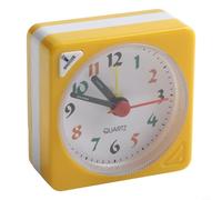 LatoYard Square Alarm Clock for Mini Travel Use, Compact Bedside Clock for AA for Home Office Decor