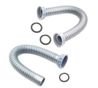 LatoYard Thickened Flexible Sink Drain Pipe 48mm Expandable Waste Hose Anti-Clog Kitchen Bath Tub Dishwasher with Decorative Cover