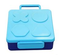 LatoYard Toddler Lunch Box with Leakproof Lid and Snack Compartments, Dishwasher Safe PP Container for School Meals and Daycare Use(Blue)
