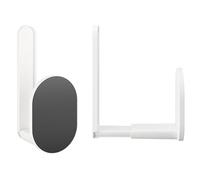 LatoYard White Paper Towel Holder with Full Coverage Magnets, Adjustable Kitchen Roll Dispenser Hook Refrigerator Grill RV, Space Saving Organizer