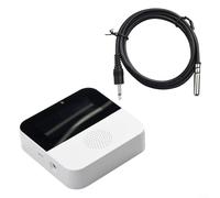 LatoYard WiFi Temperature and Humidity Sensor with External Probe for Tuya Smart Monitor, USB Powered, 2.9 Inch LCD Display, Wall Mount or Desktop