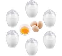 LATRAT 6-Piece Set Egg Cooker Poacher, Egg Boiler, Steamed Plastic Poached Egg Cooker for Breakfast Making, Kitchen Accessories