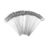 LATRAT 60 Pieces Metal Memo Clip Place Card Holder Photo Holder for Wedding Cake Decorating, 30 Round Shape and 30 Hearts