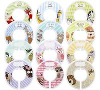 LATRAT Baby Wardrobe Dividers Baby Nursery Organiser Baby Clothes Cupboard Divider Baby Clothes Organiser for Newborns Nursery Toddler Boys and Girls Pack of 12
