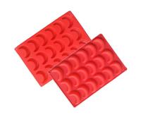 LATRAT Pack of 2 Vanilla Cumferl Baking Moulds Silicone 18 Cavities Silicone Vanilla Crescent Mould Baking Moulds Chocolate Moulds Jelly Moulds Baking Mould Vanilla Cipferl Cake Moulds for Baking