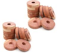 LATRAT Pack of 24 Wardrobe Cedar Wood Moth Ring Natural Flowers Against Clothes Moths Natural Moth Trap Against Clothes Moths Decorative Natural Moth Protection in Wardrobe