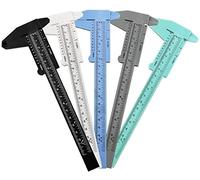 LATRAT Plastic Vernier Caliper 5 Pieces 150 mm / 6 Inch Vernier Caliper High Precision Plastic Calliper Distance Diameter Measurement Suitable