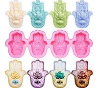 LATRAT Silicone Mould Casting Moulds, Lotus in the Palm Soap Mould, Hand by Fatima Candle Resin Casting Moulds Tools, Make Your Own Silicone