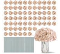 LATRORA 20Pcs Artificial Hydrangeas, Realistic Silk Hydrangeas Flower Heads with Stems Fake Flowers for Wedding Bridal Bouquets, Home Office Party Decor, Floral Arrangements, Centerpiece