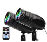 Latta Alvor 2 Pack Remote RGBW LED Pinspot with Patterns Indoor Stage Effect Spotlight for DJ Disco Party Bar Club Wedding Show