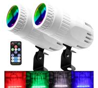 Latta Alvor 4 in 1 Small Spotlight Mini RGBW LED Beam Spot Lights Stage Effect Lighting LED Beam Pinspot Light for Mirror Ball Club Party Bar DJ Events (White)