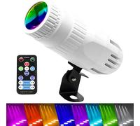 Latta Alvor Mini Beam LED Spotlights - 4 Colour RGBW Waterproof Rotating Lights, IP65 Indoor/Outdoor Stage Lighting for Parties, Weddings, DJ Events (White)