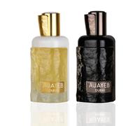 Lattafa Ajayeb for Unisex 2 Piece Eau de Parfum Gift Set (Dubai for Men + Dubai Potrait for Women) 3.4 Ounce/100 ml each