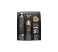 Lattafa Asad Gift Set 100ml Eau De Parfum + 200ml Perfume + 300ml Air Freshener