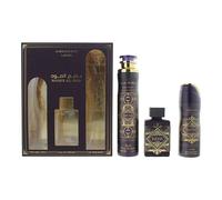 Lattafa Bade'e Al Oud Amethyst 3 Piece Gift Set: Eau De Parfum 100ml - Air Freshener 300ml - Perfumed Spray 200ml