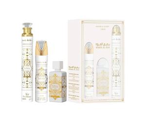 Lattafa Bade'e Al Oud Honor & Glory For Unisex 3 Piece Gift Set In White White 100ml