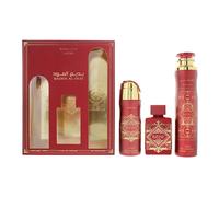 Lattafa Bade'e Al Oud Sublime 3 Piece Gift Set: Eau de Parfum 100ml - Air Freshener 300ml - Perfumed Body Spray 200ml