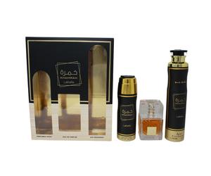 Lattafa Khamrah 3.4 Edp U+ 10.1 Air Freshner+ 6.7 Body Spray (128607)