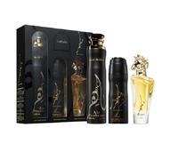 Lattafa Maahir 100ml EDP Spray + 200ml Perfume Spray + 300ml Air Freshener Gift Set