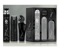 Lattafa Maahir Black Edition 100ml EDP Spray + 200ml Perfume Spray + 300ml Air Freshener Gift Set