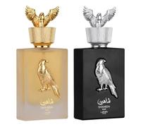 Lattafa Perfumes Pride Shaheen for Unisex 2 Piece Eau de Parfum Gift Set (Gold + Silver) 3.4 Ounce/100 ml each